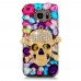 Samsung Galaxy S6 Edge Plus - Luxury Handmade Bling Bling 3D Rhinestone Crystal Protective Hard Clear Phone Cover Case - Skull